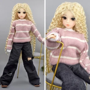 Komplettset Mode BJD Puppe Mädchen Puppen 1/3 Kugelgelenk Körper mit Kleidung Spielzeug - Bild 1 von 17