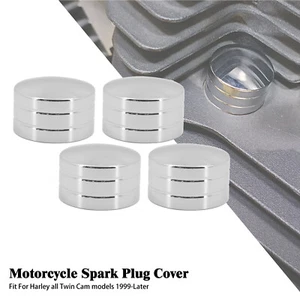 4x Cubierta de perno de cabeza cromada apta para Harley Touring Softail Dyna Sportster cámara doble - Imagen 1 de 17