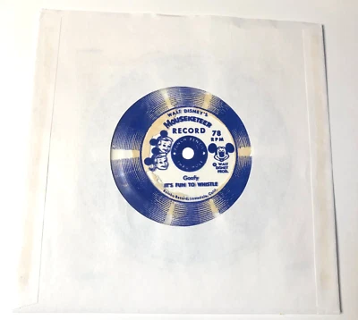Walt Disney Goofy 5" 78 Record Its Fun To Whiste flexidisc 1950s - Image 1 of 4