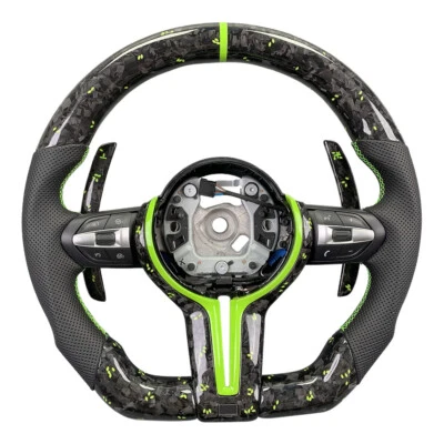 Volante de fibra de carbono forjado para BMW F10 F30 F32 F34 F36 F01 F15 F16 F20 Foto 1 de 2