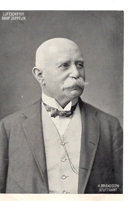 Luftschiffer Graf Zeppelin Portrait Postkarte - Bild 1 von 2