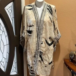 Copertura kimono beige motivo Sonoma - Foto 1 di 6
