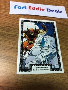 COMIC IMAGES 1991 THE INCREDIBLE HULK TRADING CARD 3 GREY HULK VS WOLVERINE  - Picture 1 of 2