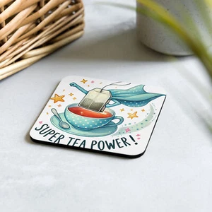 Super Tea Power Untersetzer mit Korkrücken - Bild 1 von 1