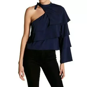 Walter Baker Dark Navy Chiffon Adeline Top XS New w/Tags! - Picture 1 of 7