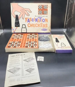 1962 Remco Fascination Checkers Board Game Vintage Complete W Instructions - Picture 1 of 18