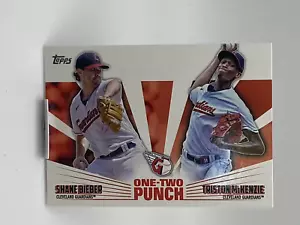 2023 Topps Series 1 SHANE BIEBER & TRISTON MCKENZIE One-Two Punch #12P-13 CLE - Picture 1 of 2