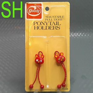 Vintage 1982 Red Goody Adjustable Pull Tight Ponytail Holders Bears 6996 SEALED - Picture 1 of 5
