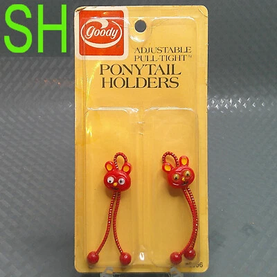 Soportes de cola de caballo apretados ajustables Red Goody Bears 6996 de colección 1982 sellados Foto 1 de 4