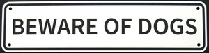 Beware Of Dogs Sign Double Layered Aluminum 12 X 3 - Picture 1 of 3