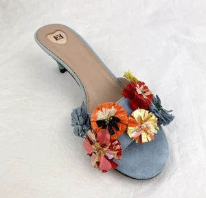 Escada Spring Floral Beaded Kitten Heel ONE SHOE LEFT FOOT Amputee Sandal Sz 36 - Picture 1 of 9
