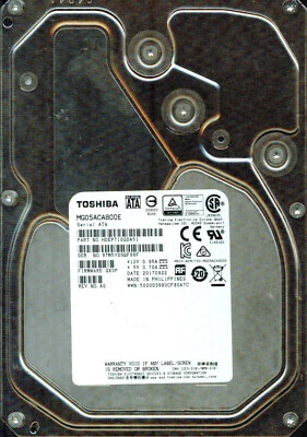 MG05ACA800E  HDEPT10GDA51   GX0P  TOSHIBA 8TB   2017 - Image 1 of 2