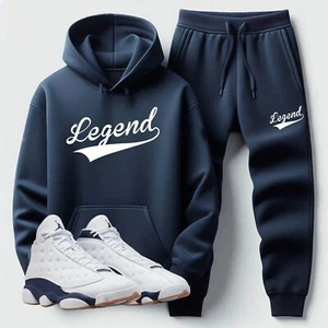 Legend Blue & White Tracksuit – Hoodie Joggers Set – Stylish Casual Wear - Picture 1 of 6