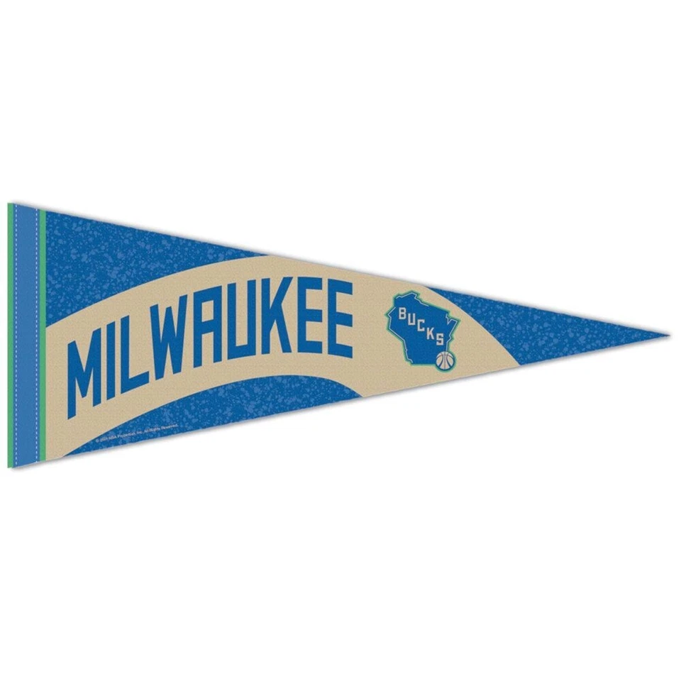 MILWAUKEE BUCKS 2023 CITY EDITION ROLL UP FELT PENNANT 12"x30" NEW WINCRAFT 🦌 - Image 1 of 1