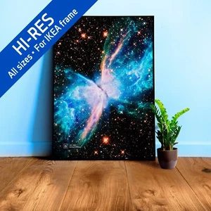 Nebulosa Farfalla, NGC 6302, telescopio spaziale Hubble della NASA — poster spaziale - Foto 1 di 11