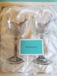Tiffany & Co Floret Glasses Wine glass pair set with box unused - Picture 1 of 2