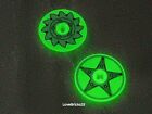 LEGO TECHNIC Glow in the Dark Saw Blade Star Lot of 2 Disks Throwing Weapon Axel