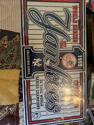 Vintage NEW YORK YANKEES 1999 World Series Collectors License Plate - Image 1 of 3