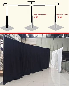 3m H x6m W Wedding Backdrop Stand/Pipe Wedding Curtain Frame telescopic Pole - Picture 1 of 11