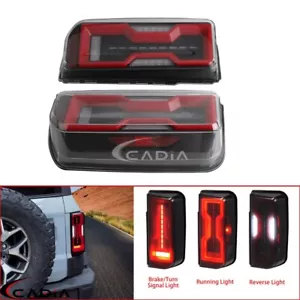 Luces traseras LED rojas transparentes para modelos Ford Bronco 2021-2024 de 2/4 puertas - Imagen 1 de 11