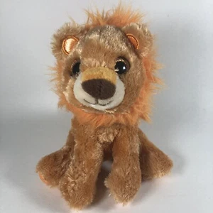 MVP Plush Lion Stuffed Animal Beanie Glitter Eyes Orange 2021 6" - Picture 1 of 9