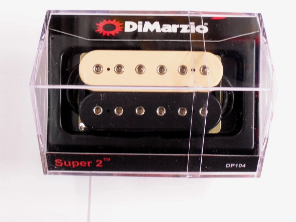 DiMarzio Regular Spaced Super 2 Humbucker Black/Creme W/Chrome Poles DP 104 - Image 1 of 1