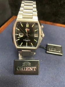 ORIENT TRISTAR DAY DATE SEMAS002BA Black Square Dial Automatic Watch Japan Made - Picture 1 of 7