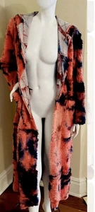 ORIGINAL LAPIN Rabbit Fur Reversible Hooded Coat Size 42IT - Picture 1 of 15