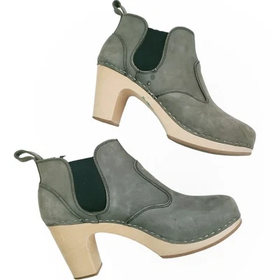 Swedish HASBEENS Classic Chelsea gray nubuck leather ankle boot booties Sz 40 10 - Image 1 of 4