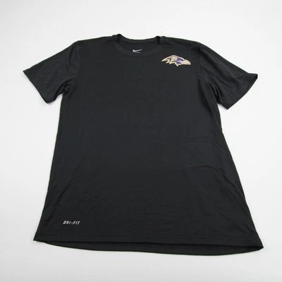 Camisa masculina Baltimore Ravens Nike NFL On Field Dri-Fit manga curta preta usada - Imagem 1 de 4