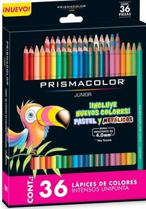 PRISMACOLOR Junior Colored Pencils Set 36 with Pastels and Metallics - Picture 1 of 3