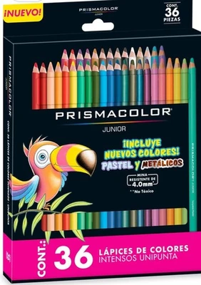 PRISMACOLOR Junior Colored Pencils Set 36 with Pastels and Metallics - Image 1 of 3