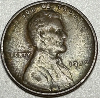 1922 D VERY Weak D Wheat Penny - Looks VF / VF+ Reverse Looks Great!-DESCRIPTION - Image 1 of 4