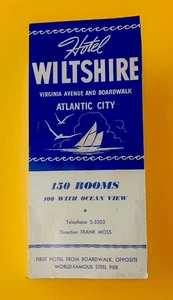 Folleto de Hotel Wiltshire, Atlantic City 1954 + extras - Imagen 1 de 8