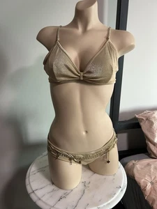 Louis Vuitton 100% Authentic Gold 2 Piece Swimsuit From 2002 VINTAGE RARE!! - Bild 1 von 11