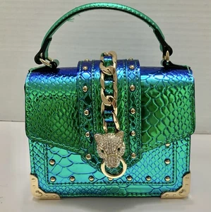 Aldo Metallic Crossbody Purse. Holographic Lion, Some Wear Listed In Picture - Picture 1 of 18