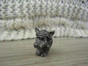 Zinn Kuh flauschige Büffel Figur Mini Dekoration 1,25" Natur Tier Laune - Bild 1 von 8