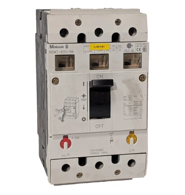 Disyuntor de caja moldeada Moeller NZM7-63S-NA 600 VCA, 3 polos Foto 1 de 4