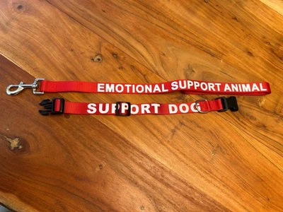 EMOTIONAL SUPPORT DOG MEDIUM Collar and EMOTIONAL SUPPORT ANIMAL LEASH 40” NEW - Image 1 of 4