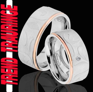 2 Ringe Eheringe Trauringe Verlobungsringe GOLD Platiert Gravur GRATIS TE84-1 - Bild 1 von 1
