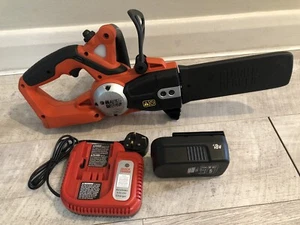 Black & Decker GKC1817 Akku 18V Kettensäge + Akku, Ladegerät & Scheide GWO - Bild 1 von 12