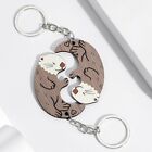 Matching Puzzle Keychains Cute Otter Couple Ideal Gift for Couples or BFF