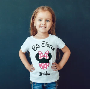 GIRLS big sister disney inspiredCHILDRENS ,KIDS T shirt! - Picture 1 of 3