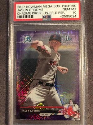 2017 Bowman Chrome 1st Mega Box Jason Groome Purple MOJO Ref PSA 10💎POP 1 🔥 - Image 1 of 2