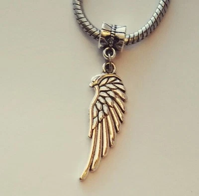 Berloque pendurado Angles Wings Remember Loss Memorial Freedom compatível com pulseira europeia - Imagem 1 de 3