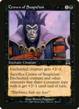 1X Crown of Suspicion Onslaught NM/EX FOIL MTG CARD