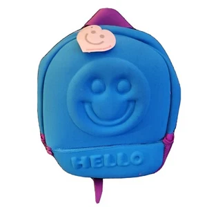 Little Miss Matched Backpack Blue smiley/ hello - Picture 1 of 2