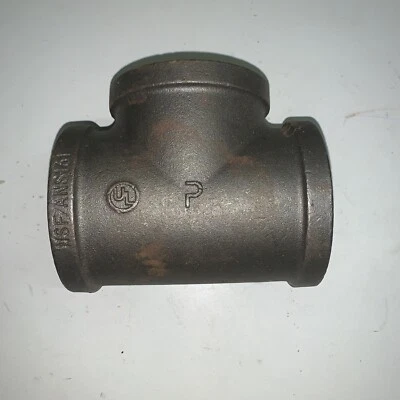 Anvil, TEE,BLACK MALLEABLE IRON,150,3 IN.,NPT - Image 1 of 4