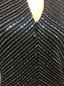 Gorgeous St John Evening Long Jacket black gold crystal piallettes NWOT size 4 6 - Picture 1 of 8