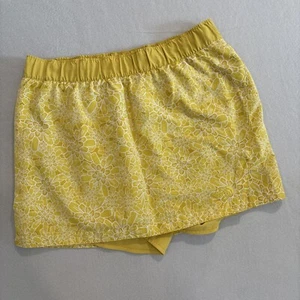 The North Face LARGE "Gold Yellow" Floral Print Skort Shorts Rock TOP - Bild 1 von 8